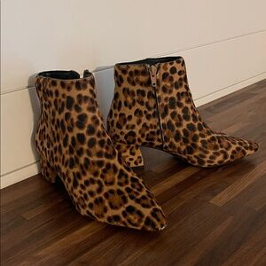 Leopard Print Ankle Boots